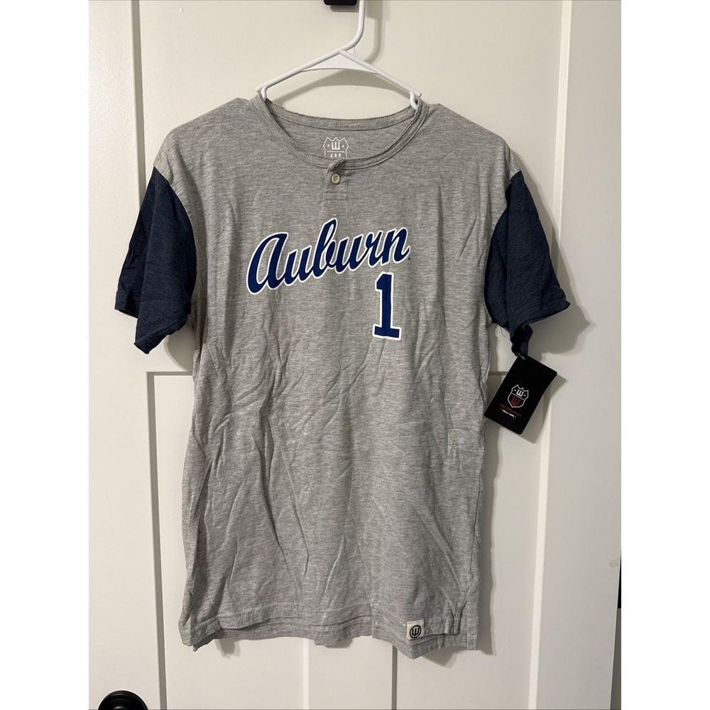 Auburn 1 Wes & Willy Youth L Gray & Navy T-Shirt NWT